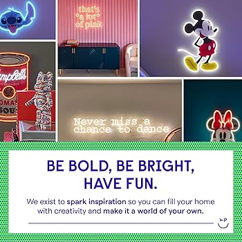 Amazon.co.jp: Yellowpop ネオンサイン 壁装飾 ディズニー